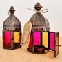 Pink And Yellow Moroccan Style Lantern Handmade, thumbnail 5 of 6