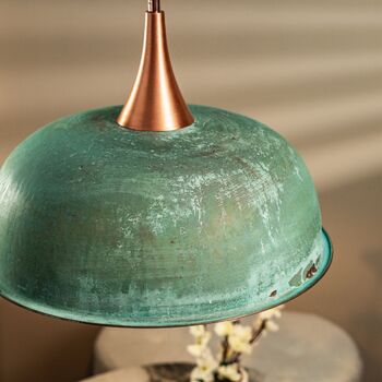 Patina Copper Pendant Light Shades With Customized Copper Assembly Parts *Copper Fixtures Included*, 2 of 6