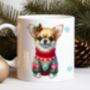 Personalised Chihuahua In Christmas Jumper Mug, thumbnail 1 of 2