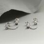 Sterling Silver Sun And Moon Double Studs, thumbnail 6 of 7