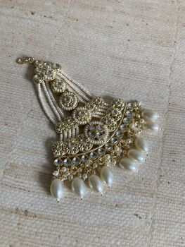 Pearl Gold Plated Pearl Passa/Jhumar, 2 of 3