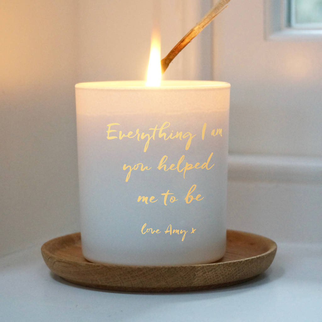 personalised everything i am scented candle by illumer