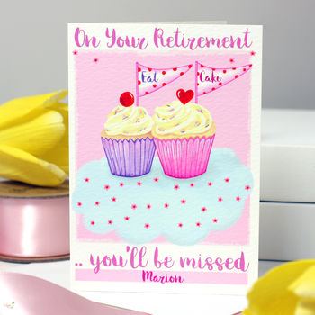 Personalised Cupcake Retirement Card, 2 of 5