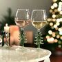 Christmas Tree Stem Wine Glass, thumbnail 1 of 6