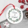 Personalised Couples Wreath Christmas Decoration, thumbnail 2 of 4