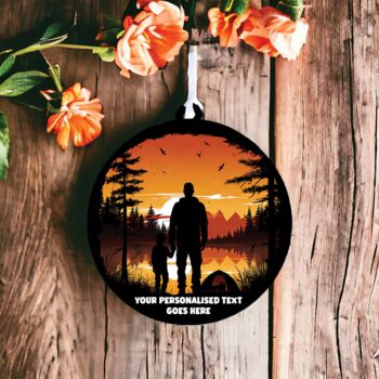 Personalised Father And Child Camping Silhouette Gift, 2 of 2