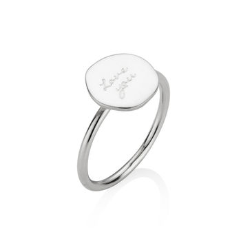 Personalised Silver Organic Circle Ring, 6 of 11