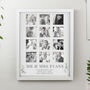 Personalised Botanical White Multi Photo Frame Wedding Gift, thumbnail 4 of 6