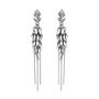 Fern Drop Clip On Earrings, thumbnail 1 of 3
