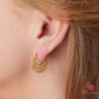 Filigree Gold And Silver Boho Style Hoop Earrings, thumbnail 6 of 11