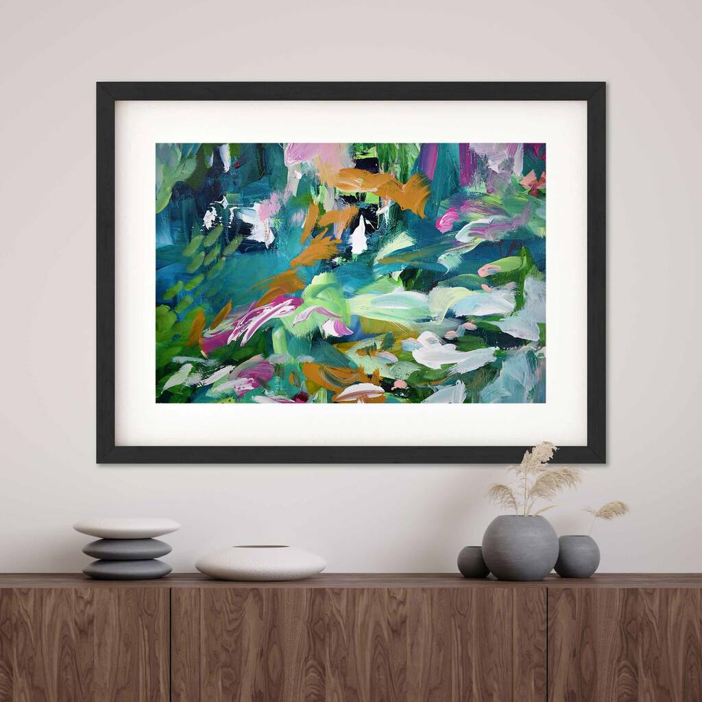 Teal Art Prints Decor Large Abstract Wall Art Prints By