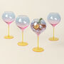 G Decor Set Of Four Gin Glasses With A Rainbow Hue, thumbnail 2 of 4