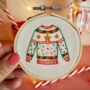 Christmas Jumper Embroidery Kit, thumbnail 5 of 8