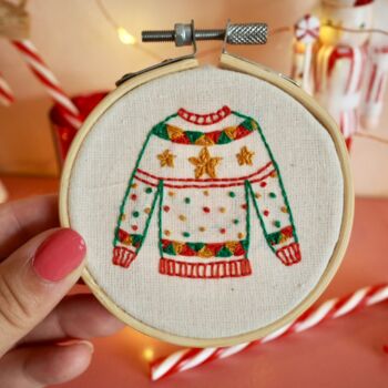 Christmas Jumper Embroidery Kit, 5 of 8