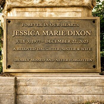 Custom Bronze Memorial Plaque With Raised Lettering, 6 of 9
