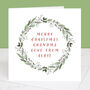 Grandparents Personalised Wreath Christmas Card, thumbnail 2 of 3