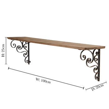 Traditional Wall Shelf With Brackets, 5 of 7