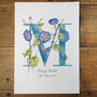 S Is For Sweetpeas Coloured Initial Print, thumbnail 7 of 7