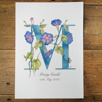 S Is For Sweetpeas Coloured Initial Print, 7 of 7