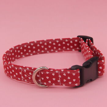 White Hearts On Red Dog Collar, 3 of 9