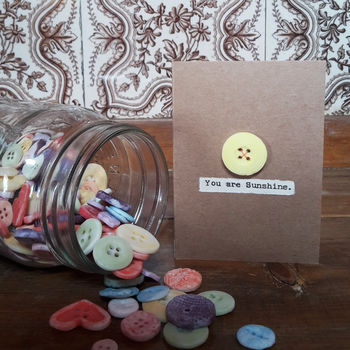 'You Are Sunshine' Porcelain Button Card, 2 of 3