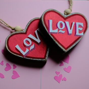 Pink And Red Heart Valentines Love Decoration, 2 of 3