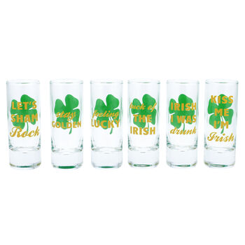 St Patrick's Day Set Of Six Shot Glasses, 3 of 7