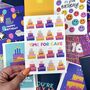 Colourful 'Time For Cake' Birthday Card, thumbnail 3 of 3