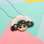 ‘Lady In The Moon’ Acrylic And Wood Statement Necklace, thumbnail 2 of 3