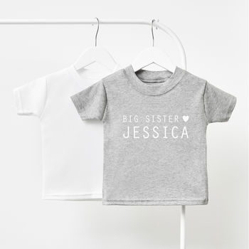 Big Sister Personalised Children's T Shirt, 3 of 3