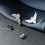 Sterling Silver Falcon Studs, thumbnail 2 of 4