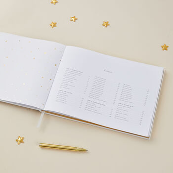 Baby Memory Book Blush With Gold Foiling, 4 of 12