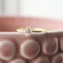 Eros Petite Morganite Baguette Ring 9 Ct Gold Or Silver, thumbnail 2 of 5