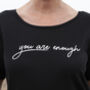 'You Are Enough' Black Women's Loose Fit T Shirt, thumbnail 3 of 4