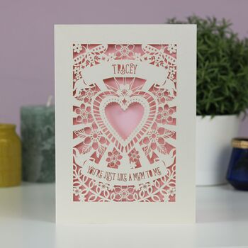 Personalised 'Like A Mum To Me' Mother's Day Card, 3 of 4