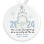 Our First Christmas As A Family Of Three Ceramic Bauble, thumbnail 3 of 7