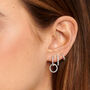 Sterling Silver Dangle Hoop Earrings For Women, thumbnail 1 of 3