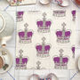 The King's Coronation Crown Linen Lunch Napkins, thumbnail 5 of 6