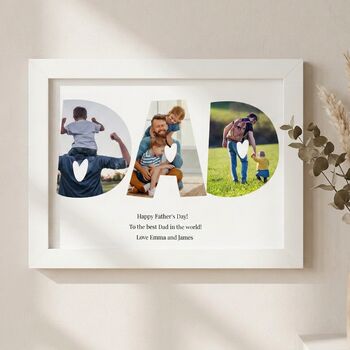 Dad Photo Collage Print Fathers Day Gifts, 9 of 9