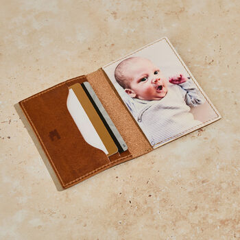 Personalised Leather Photo Card Holder, 7 of 12
