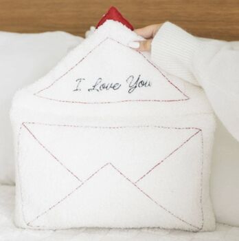 Love Letter Embroidered Boucle Cushion, 2 of 4