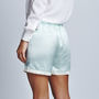 Mint Silk Shorts With White Trims, thumbnail 2 of 2