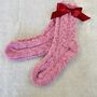 Pink Chunky Knit Socks ~ Boxed, thumbnail 2 of 7