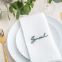 Personalised Script Table Wedding Name Place Setting, thumbnail 1 of 6