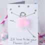 Personalised 3D I'd Love To Be Your Flower Girl Card, thumbnail 2 of 5