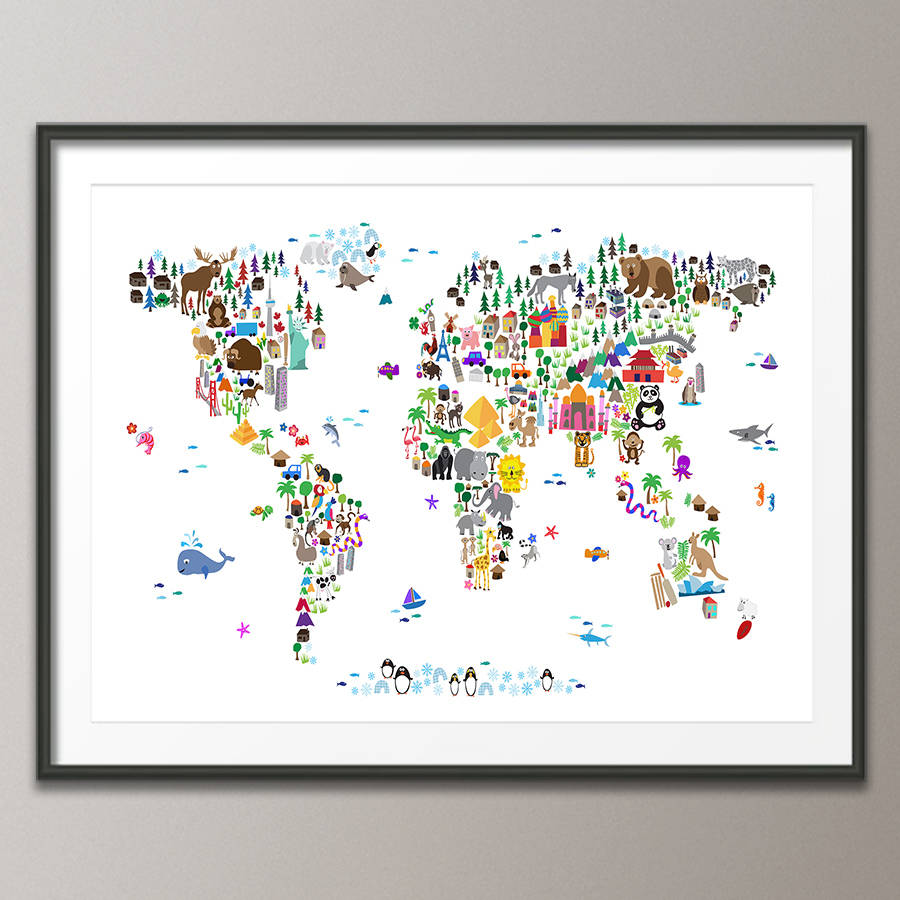 Map Of The World Print 