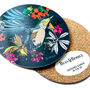 Round Bird Coaster Nuthatch Heat And Stain Proof, thumbnail 10 of 10