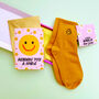 Sending You A Smile Sock And Card Gift Set, thumbnail 3 of 6