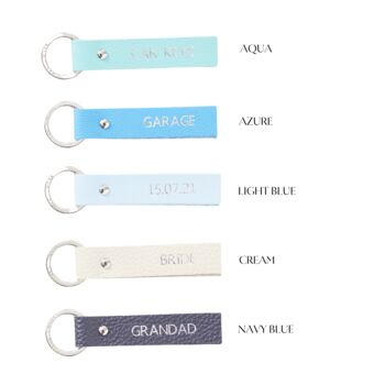 Father's Day Personalised Leather Keyring Gift, 5 of 7