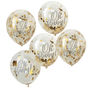 Gold Oh Baby! Baby Shower Confetti Balloons Five Pack, thumbnail 2 of 3